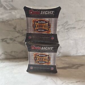 Lot of 250 New Coors Original Official NFL Super Bowl 2003/04 Beer Coasters RARE